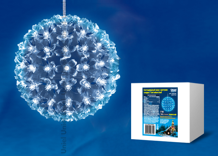 ULD-H1515-100/DTA BLUE IP20 SAKURA BALL Фигура светодиодная «Шар с цветами сакуры», с контроллером, ULD-H1515-100/DTA BLUE IP20 SAKURA BALL Фигура светодиодная «Шар с цветами сакуры», с контроллером,
